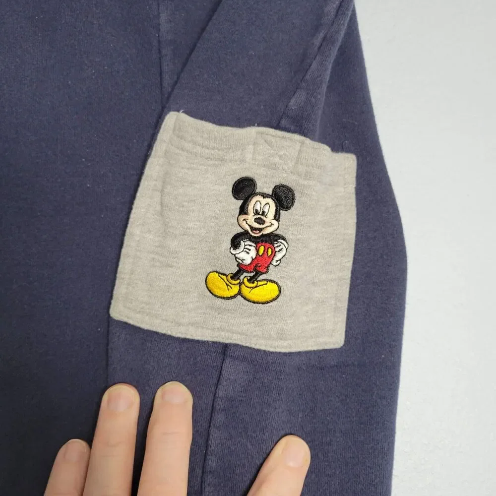 Vintage Y2K Disney Mickey Mouse Toddler Sweatpants 3T Navy Blue Joggers Pocket